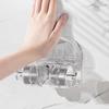 Wall Mounted Shower Bracket Hanging Base Punch-Free Shower Head Holder 360 ° Rotation Self-Adhesive Shower Nozzle Holder Kitchen