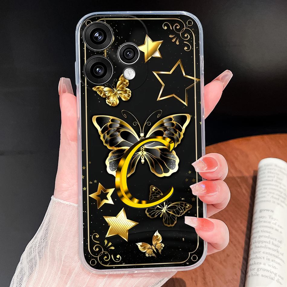 Чехол для телефона Oppo Reno 15 Pro Mini 15F 15C 5G Великолепные Звездные Буквы Ударопрочный Корпус Для Oppo Reno15 Мягкий Прозрачный Силиконовый Funda