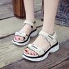 New Platform Sports Fashion Sandals Women's Summer Flat Bottom Students Simple and Comfortable Velcro Women's Beach Shoes