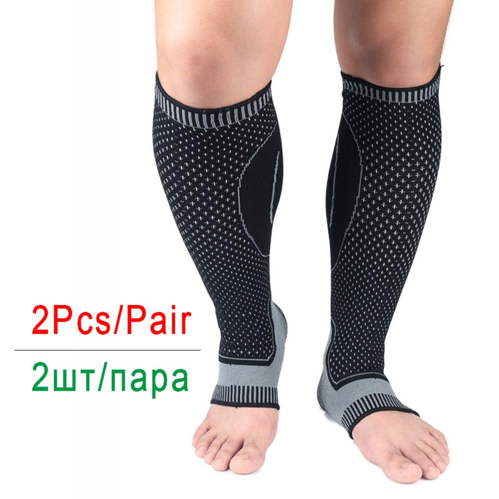 1 Pair Compression Ankle Calf Sleeves Relieve Plantar Fasciitis Improve Blood Circulation Shin Splint Recovery Aid