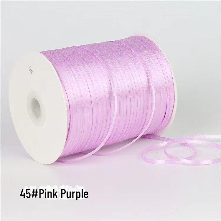 Атласная лента шириной 0,3 см для закладок, аксессуаров для волос и воздушных шаров, а также банта для подарочной упаковки.