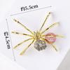 Pyrite Alloy Spider Figurine Natural Crystal Mineral Specimen Halloween Decor Gift