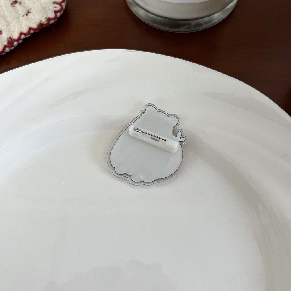 Симпатичная брошь-капибара для изучения, нагрудный значок-капибара, мультяшная акриловая булавка-капибара, украшение на рюкзак