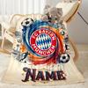 Bayern Munich Soccer Art Customize Text Blanket Multi-purpose Customizable Blanket Durable Comfort Great for Bed Office Chair Bedding for All Occasion