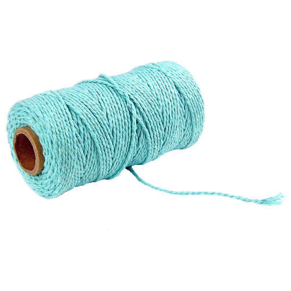Multicolor 100m Long/100Yard Crafts Macrame DIY Twisted Cord Cotton Rope Home Textiles Linen String