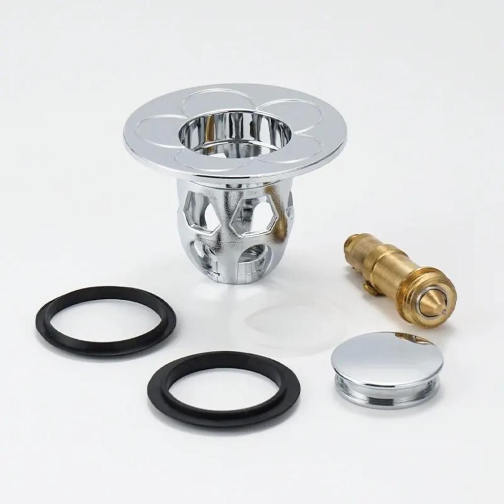 Нажимной клапан для умывальника Антикоррозийная пружина Медный сердечник Фильтр для слива Антиблокировочные антизапаховые аксессуары