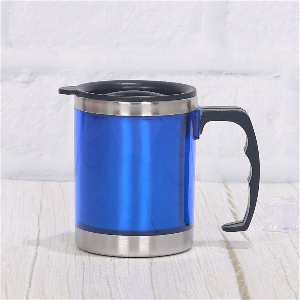 Portable Double-Wall With Lid Vacuum Cup Travel Mug Insulated Bottle Coffee Tea Flask Cup