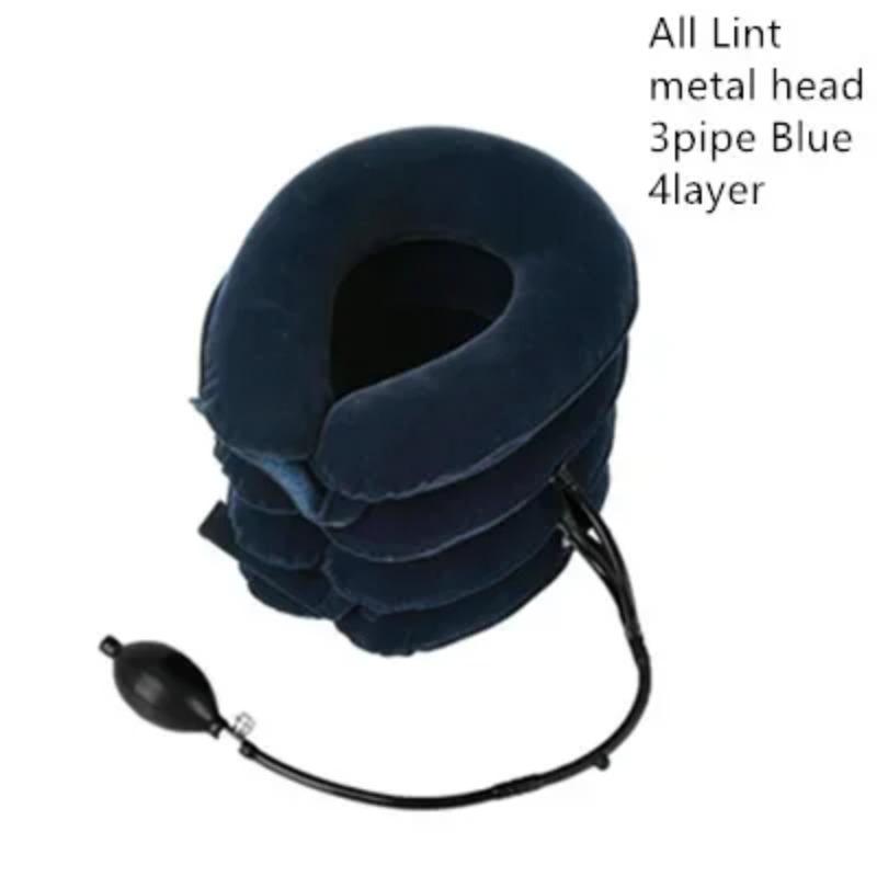 Массажер для шеи, 3/4 слоя, надувная воздушная шейная тяга, поддержка боли, стресса, воротник, подушка для растяжки шеи, 1 шт.