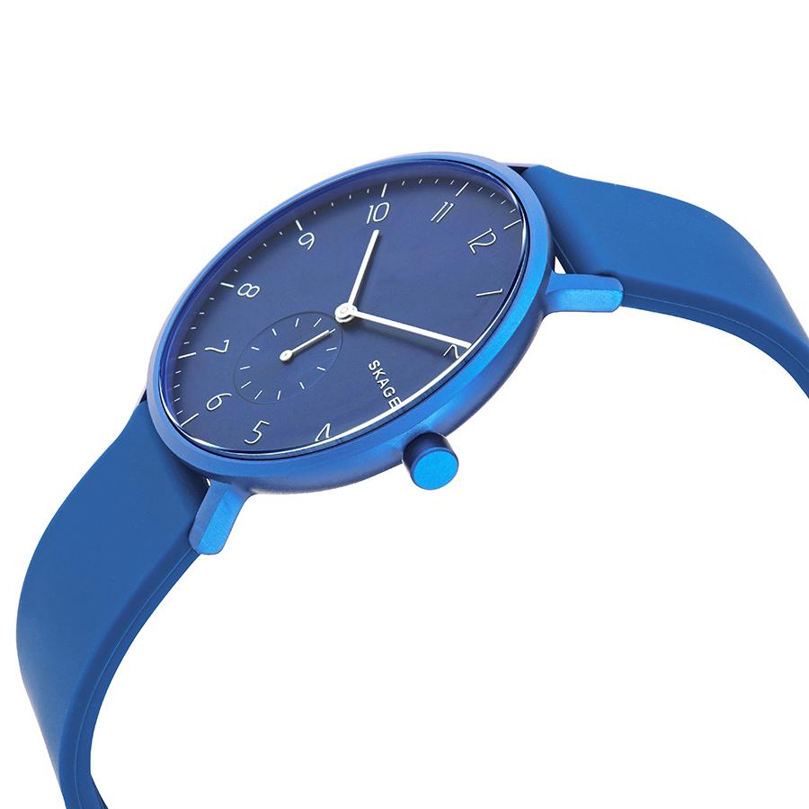 Skagen Aaren Kulor Алюминиевые Кварцевые Синий Циферблат Унисекс Часы Женские Кварцевые Часы 30м 41мм час SKW6508