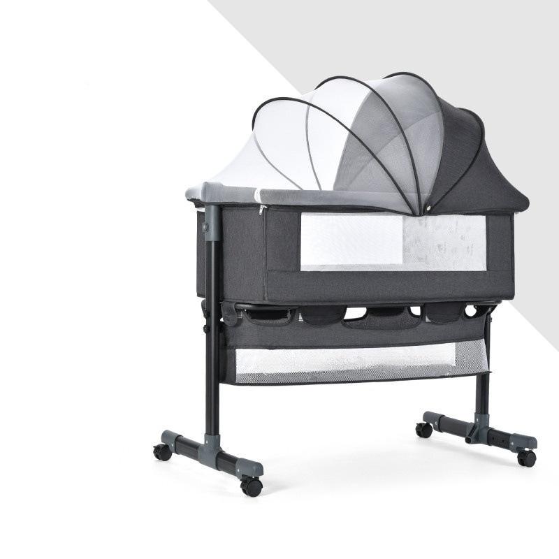 Детская кроватка с москитной сеткой, большая сумка для хранения, пеленальная кроватка с регулируемой высотой, переносная дорожная кроватка для новорожденных мальчиков и девочек