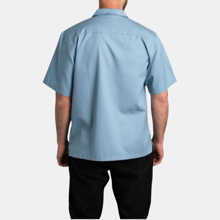 Carhartt WIP Рубашка с коротким рукавом и однобортной застежкой с логотипом-буквой Мужские рубашки Светло-голубой I031465-0RO-XX
