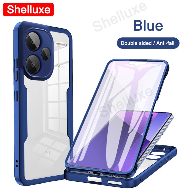 Для Redmi Note13 Pro+ 360 Полная защита Передняя+Задняя Прозрачный Чехол Shelluxe Для Xiaomi Redmi Note 13 Pro Plus Силиконовый Двусторонний Чехол