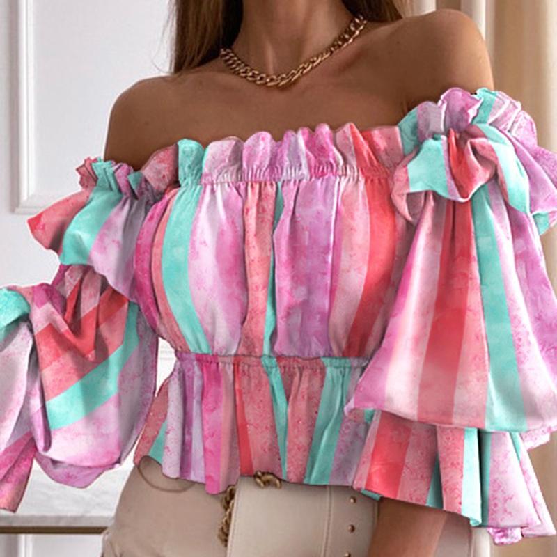 BITCED Женская летняя модная плиссированная рубашка на одно плечо