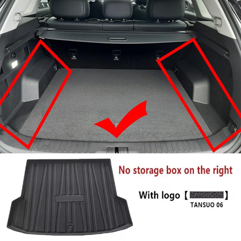 TPE Car Trunk Mat For Jaecoo J7 Tansuo 06 2023 2024 2025 Fulwin T6 Tiggo 7 Sport Waterproof Anti-dirty Rubber Pads Accessories