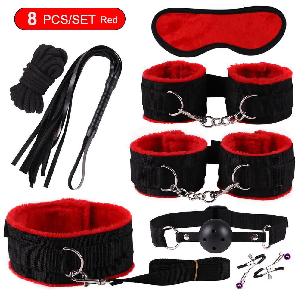 BDSM Adult SM Sex Products Kits Bondage Gear Collar Butt Oral Erotic Bundle Sex Game for Couple Vibrator female sexulae toy 18