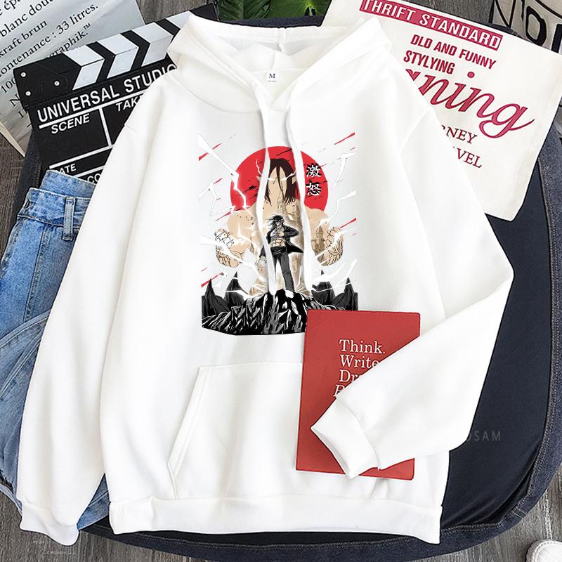 Attack On Titan Anime Clothing Eren Jaeger Printed Hooded Men Women Oversized Hoodies Casual Sweatshirt Harajuku Unisex Pullover
