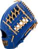 ZETT Youth Baseball Soft Navy X Pastel Brown Size BJGB74540F Glove, Steer, All-Around, Left-Handed Throw, (2532), L,