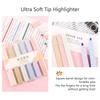 6 Color Highlighter Set Soft Highlighter Marker Pens Aesthetic Pastel Colours Diary Planner Notes Office School Supplies