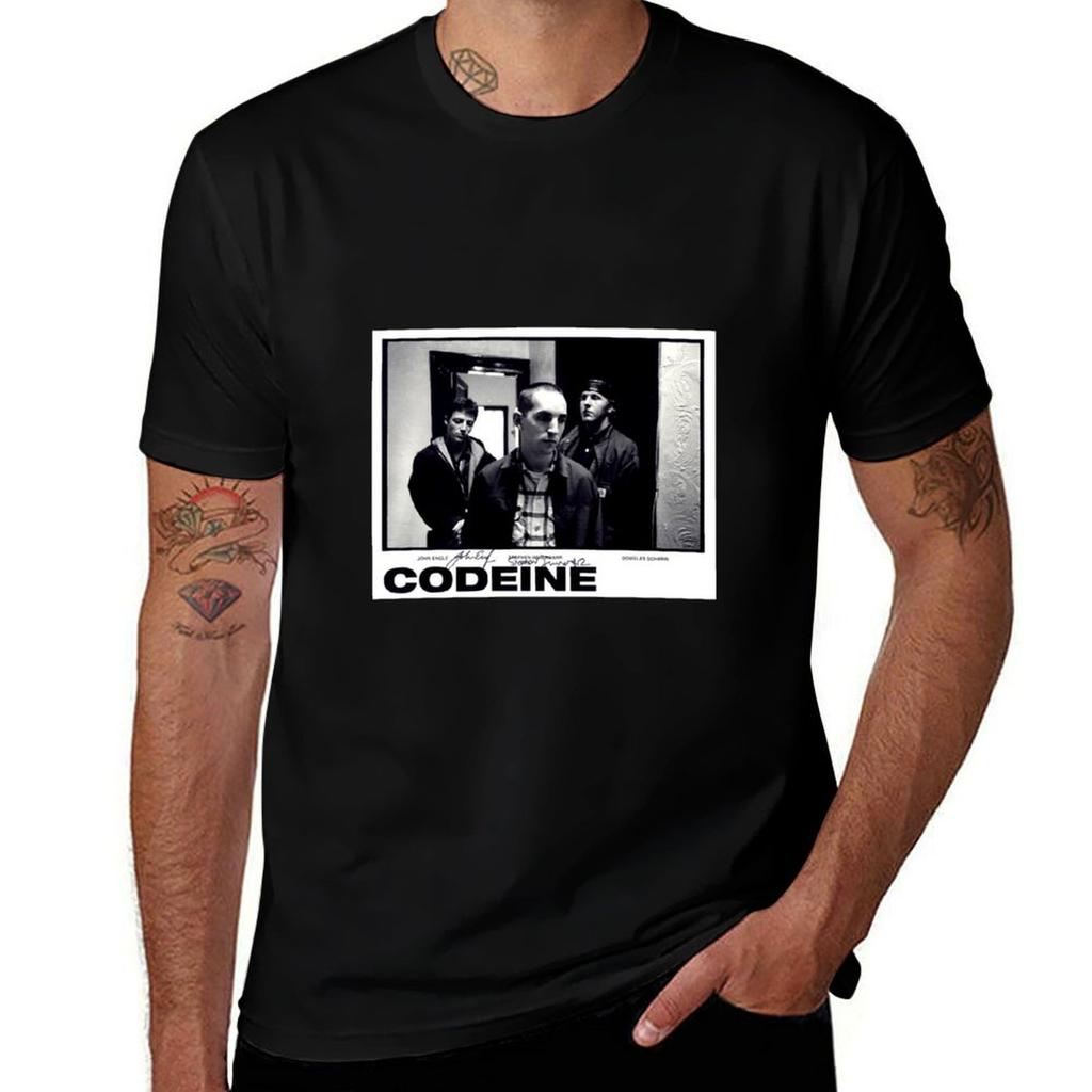 American Sadcore Group Codeine Tshirt Simple Solid Color Crew Neck Tee Tshirt