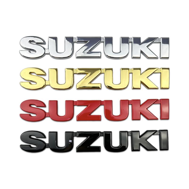 for SUZUKI Swift Metal Alloy Car Front Emblem Rear Trunk Logo 3D Badge Steering Wheel Sticker Modified Letter Decoration 1ET