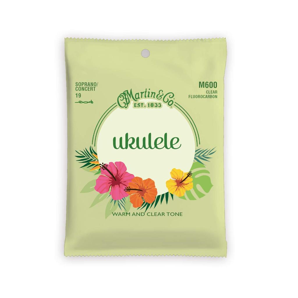 Martin Ukulele String M600 CLEAR FLUOROCARBON SOPRANO/CONCERT .0191-.0216