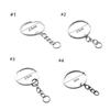 25mm Jewelry DIY Polished Silver Keyring Short Chain Key Fob Keychain