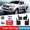 Передние и задние 4 шт. для Toyota Hilux Vigo 2wd 4wd 2005-2016, брызговики, брызговики, автомобильные аксессуары