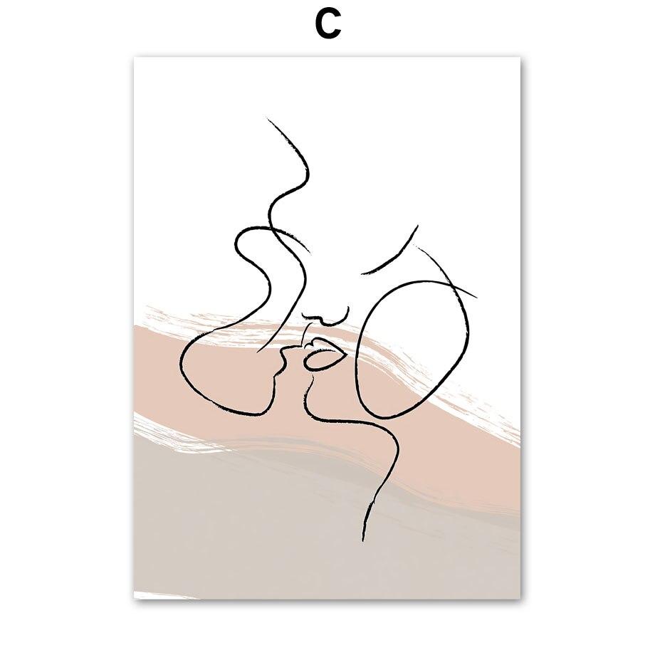 Настенное искусство, холст, современный минималистский стиль, шляпа, девушка, сердце, скандинавские постеры, живопись и принты, настенные панно для гостиной, дома