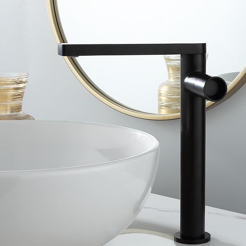 POIQIHY смеситель для раковины, золотой смеситель для раковины, однорычажный смеситель для раковины, кран для горячей и холодной воды, латунный кран для раковины