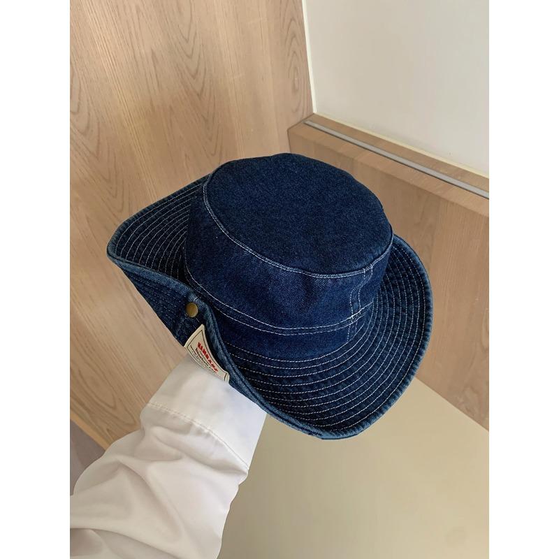 Западная джинсовая шляпа от солнца женская новая для альпинизма, походов, кемпинга, выстиранная джинсовая шляпа-панама с загнутыми полями