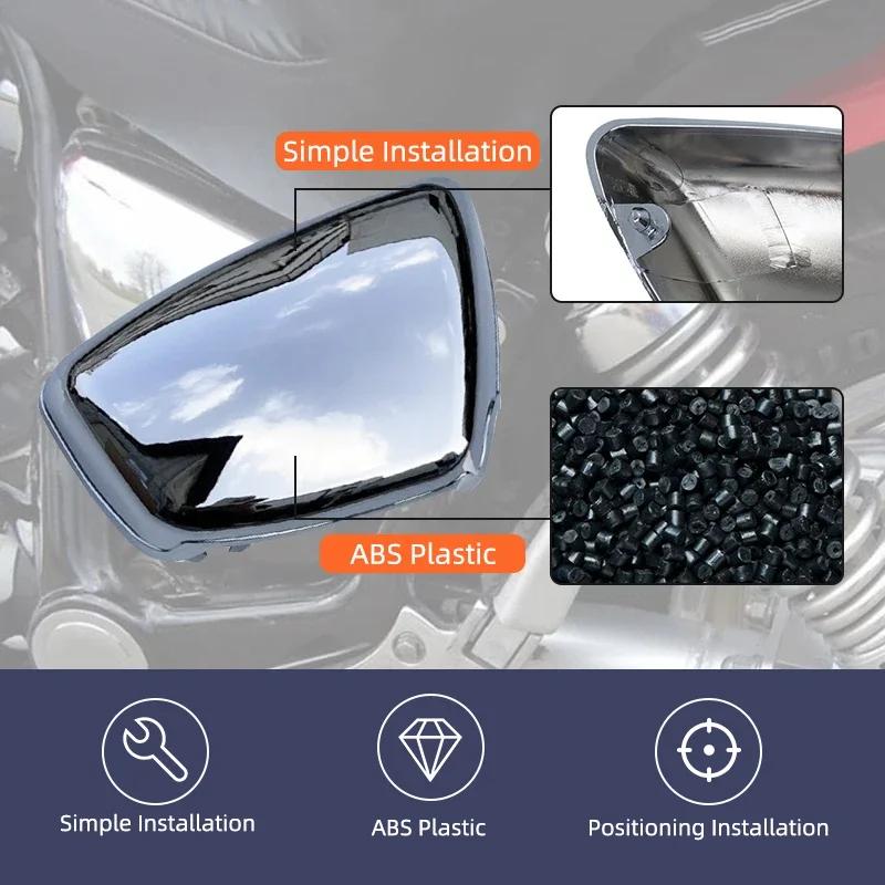 Для Yamaha XV 700 750 1000 1100 Virago 1984-Up Мотоцикл Хромированная Крышка Аккумулятора Обтекателя Защита Левой Правой Стороны Аксессуары