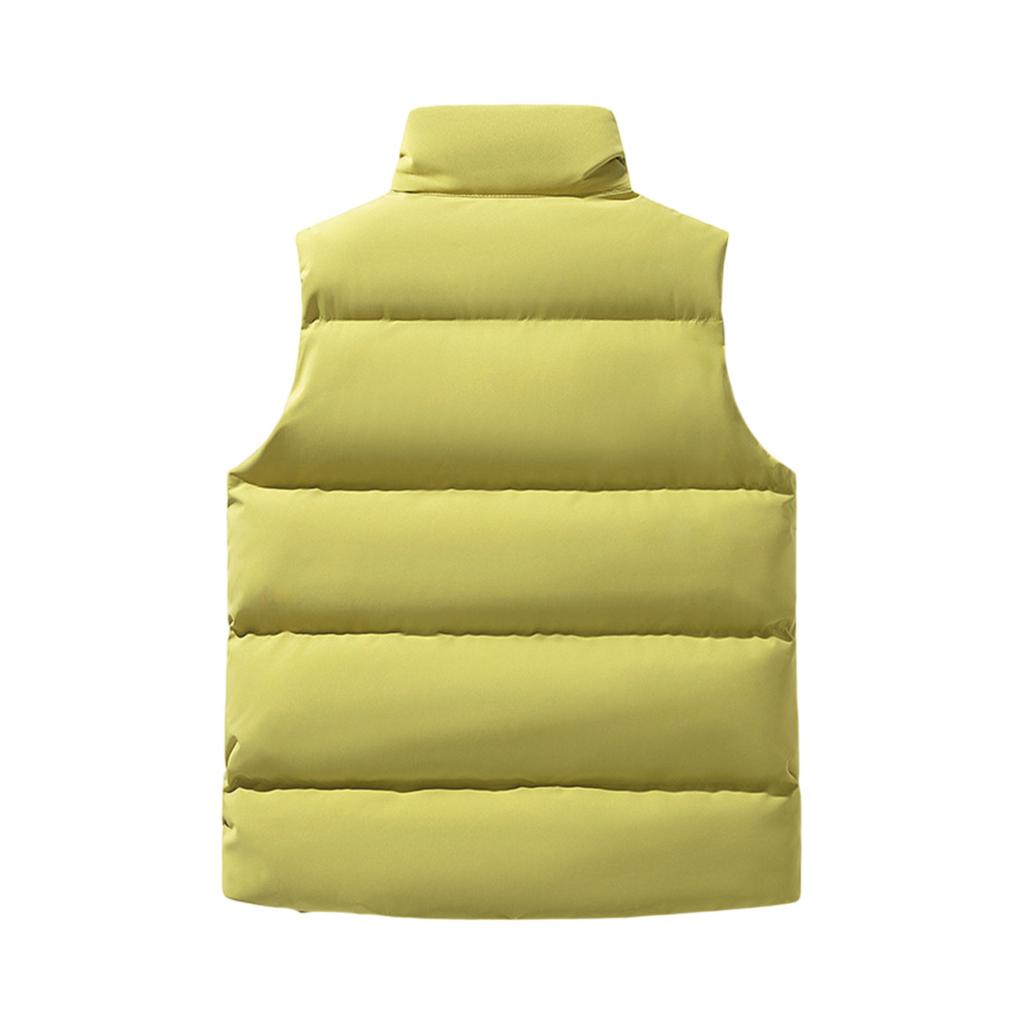 Men's Solid-color Casual Workwear Vest, Men's And Women's Zipper Stand-up Collar Thickened Warm Vest Jacket.