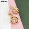 SIMJOO Rose Gold Zircon Wedding Jewelry Luxury Party Jewelry Fashion Rose Zircon Jewelry