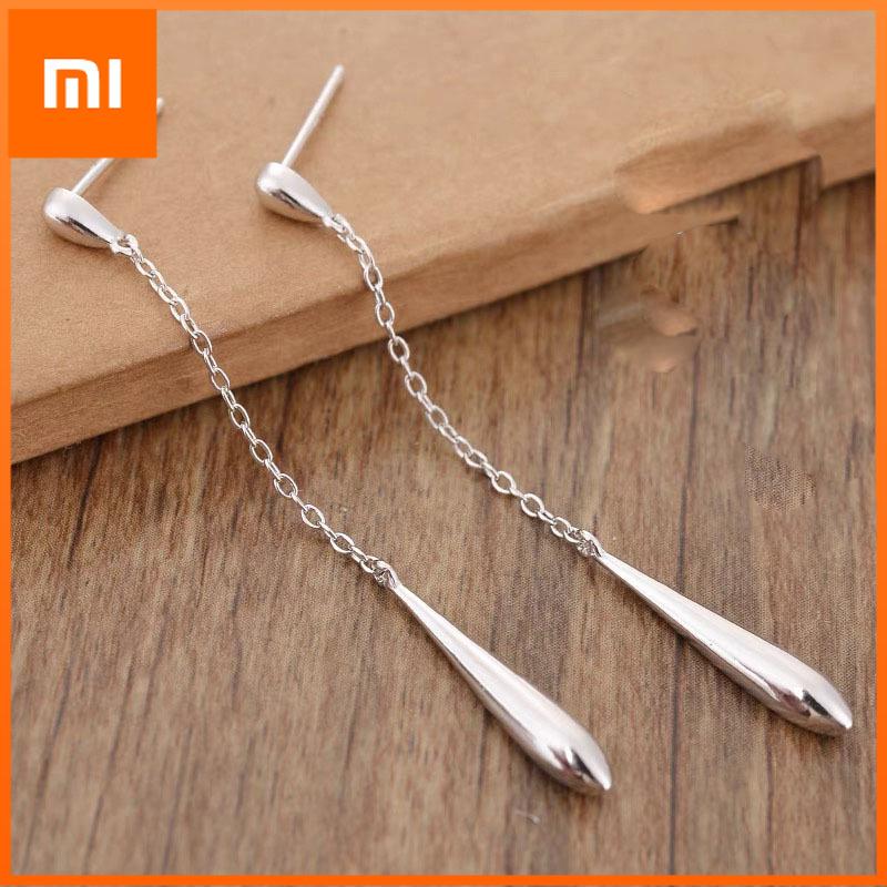 Xiaomi BF CLUB Серьги из стерлингового серебра 925 пробы для женщин Модные Длинные Серьги-кисточки Формы Капли Воды Ювелирные Изделия Предотвращение Аллергии Вечерние Аксессуары