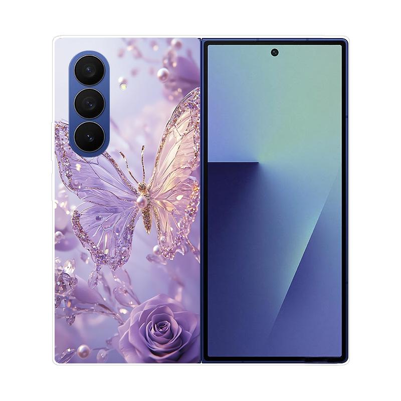 Чехол для Samsung Galaxy Z Fold 7 Мраморный Жесткий ПК Задняя Крышка Для Samsung Galaxy Z Fold7 ZFOLD7 Полностью Защитный Корпус Телефона