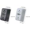 Multiple USB Ports Wall Mounted Power Socket US Plug Six Outlet Power Splitter for US Office Use