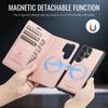 2-in-1 Magnetic Detachable Wallet Case for Samsung Galaxy S25/S25 Plus/S25 Ultra/S25 Edge - PU Leather, Card Slots, Wireless Charging, 360° Protection
