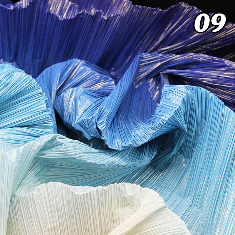 Gradient Organ Pleated Fabric Wrinkle Texture Fabric Wedding Background Printmaking Costume Material Decor Designer Fabric