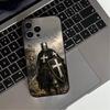 Крестоносец Тамплиер Рыцарь искусство Чехол для телефона Для iPhone 17,16,15,14,13,12,11 Plus,Pro Max,XS,Мягкий силиконовый Черный чехол