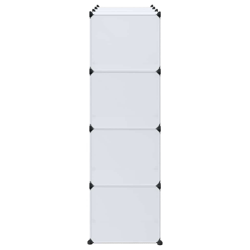 Modular Wardrobe with 9 Compartments 109 x 36.5 x 143 cm White