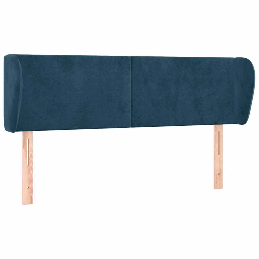 Headboard with Ears Dark Blue 147 x 23 x 78 88 cm Velvet