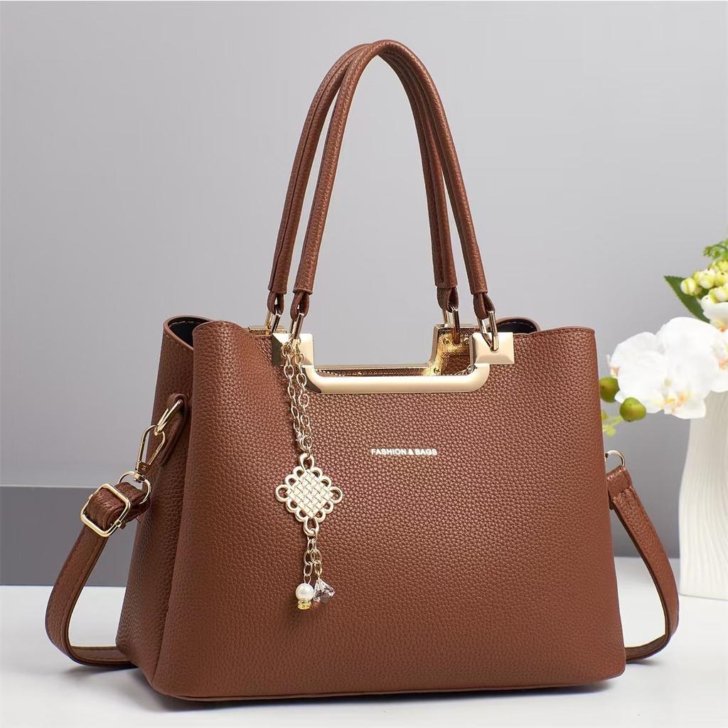 Новая модная сумка Macaron, многослойная, большая вместимость, сумка на одно плечо, личи, текстура, сумка через плечо, тренд