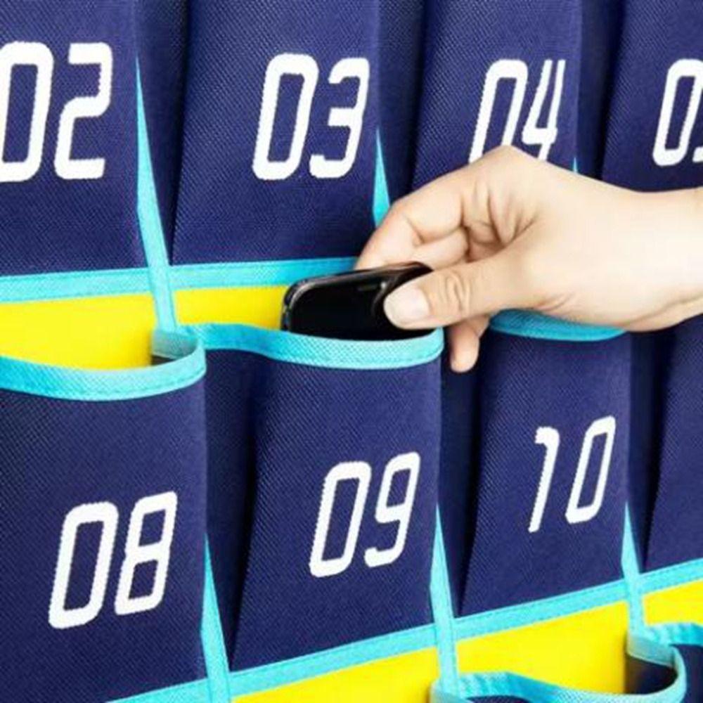 Более прочные карманы с номерами Нетканый материал Настенный органайзер для телефона Мобильный телефон