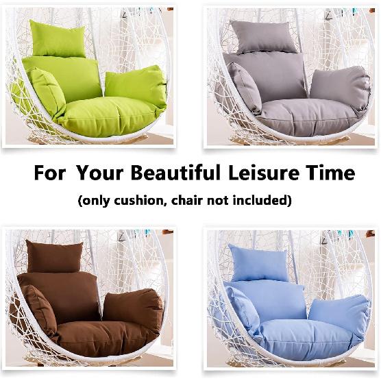 Подушка только для кресла-яйца, Сменная подушка сиденья для подвесного кресла-качалки для улицы, Утолщенный водонепроницаемый моющийся чехол для подушки кресла-гамака с подголовником