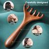 6-Claw Sandalwood Gua Sha Massage Comb for Face Neck Acupoint Scraping Relief