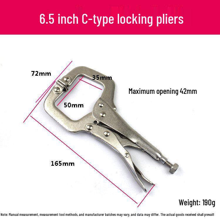 Universal Industrial-Grade C-Type Pressure Pliers: 6, 9, 11-18 Inch Multifunctional Woodworking Clamp