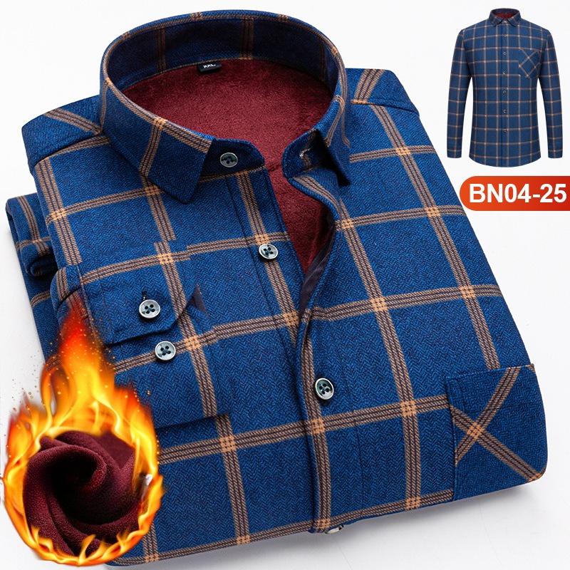 Зимние фланелевые куртки-рубашки на шерпе для мужчин, с длинным рукавом, на пуговицах, из флиса, платья-рубашки, мужские повседневные теплые удобные терморубашки с карманами