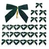 12/24Pcs Red Small Velvet Christmas Bows DIY Gift Wrapping Crafts Red Christmas Bowknot Wedding Party Decoration