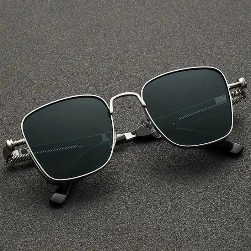 Punk Sun Glasses Glasses Men Driving Sunglasses Vintage Spring Leg Driving Outdoor Sports Durable Metal Metal Rectangular Decorative Eyeglasses