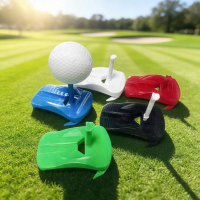 Держатель для гольф-ти, напечатанный на 3D-принтере, подставка для ти из искусственной травы, для улицы, для помещения, тренировочная площадка, домашние тренировки, симулятор гольфа, ти с шарнирной основой из искусственной травы
